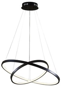 LED Luster na lanku LEA LED/35W/230V 4000K pr. 60 cm čierna