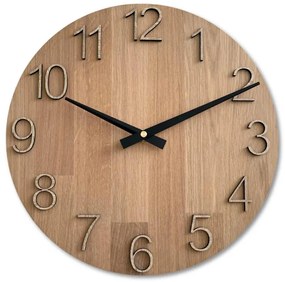 Dubové hodiny na stenu s arabskými číslicami I SENTOP MAS016-OSMO-3041-heads/black