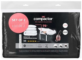 Vákuové/vystužené látkové úložné boxy na oblečenie v súprave 2 ks 42x25x25 cm Black Edition – Compactor