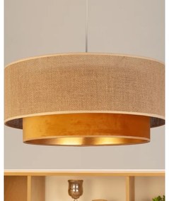 Luster na lane SARTA 1xE27/60W/230V medený/jutový