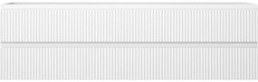 Mexen Rivel, kúpeľňová skrinka 160 cm, 2 zásuvky, drážkovaná, biela matná, 91A20-16047-2-BFF01