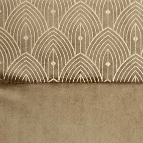 Dekorstudio Zamatový záves AGNES s elegantnou potlačou v béžovej farbe