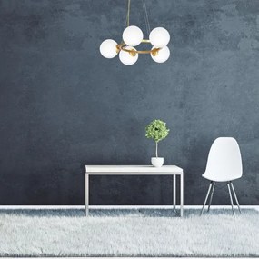 Luster na lanku VIENNA 5xE14/40W/230V zlatá