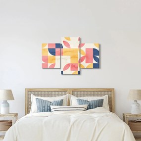 Obraz - Abstrakcia s retro vzormi (90x60 cm)
