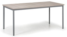 Jedálenský stôl TRIVIA, tmavo sivá podnož, 1600 x 800 mm, dub prírodný