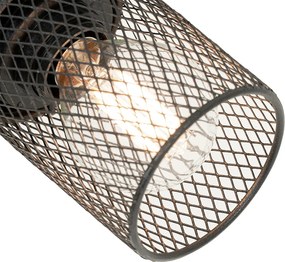 Priemyselné stropné bodové svetlo čierne 3-svetlo nastaviteľné - Jim