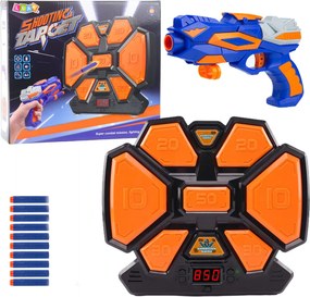 LEAN Toys Arkádová hra Gun Penové šípy Elektronický štít Counter