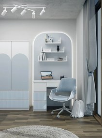 Dětský psací stůl MALWA ARTESO bílo-modrý levý
