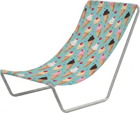 Skladacie plážové ležadlo SAND ICE CREAM, farebné