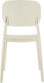 Krémová plastová jedálenská stolička Cheer – Leitmotiv