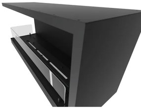 InFire - Rohový BIO krb 110x45 cm 3kW čierna