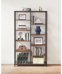 Knižnica NAVARO hnedá/čierna