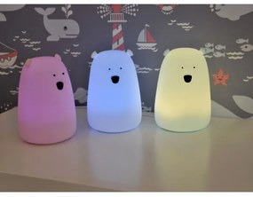 LED RGB Detská dotyková lampička BEAR LED/0,8W/5V modrá