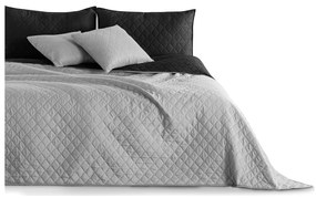 Čierno-strieborný obojstranný pléd z mikrovlákna DecoKing Axel, 220 × 240 cm