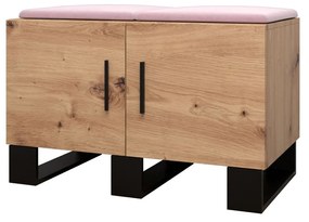 Predsieňová zostava Amanda 19 (dub artisan + ružová). Vlastná spoľahlivá doprava až k Vám domov. 1086020