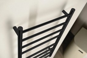 Sapho Sapho, REDONDO elektrický sušiak uterákov, guľatý, 500x900 mm, 75 W, čierny matná, ER220BV