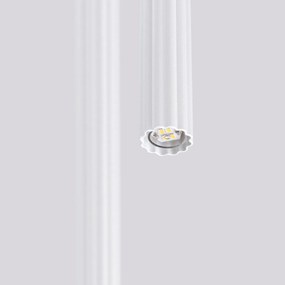 Závesné svietidlo Arche, 2x biele kovové tienidlo, o