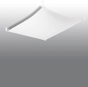 Stropné svietidlo Luna, 1x biele textilné tienidlo, (80 cm)