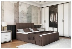 Kondela Boxspringová posteľ, 160x200, hnedá, STAR