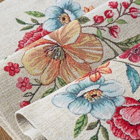 GOBELÍNOVÝ OBRUS FLORIS 100X100 CM VZOROVANÁ