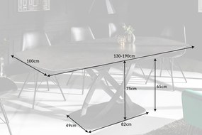 Jedálenský stôl Inceptun 130-190cm antracit keramika