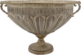 Kovový kvetináč na nohe Flower Antique Mocca – Ø 56*38 cm
