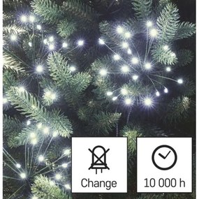 LED Vianočný reťaz 450xLED 8+3 m studená biela