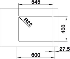 Nerezový drez Blanco ANDANO 340/180 U IF nerez hodvábny lesk drez vľavo