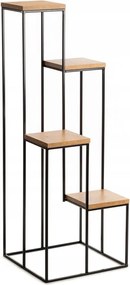 STOJAN NA KVETINÁČ KASKADA 110X40X40 CM ČIERNA/HNEDÁ