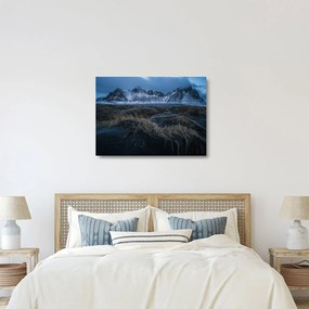 Sklenený obraz výhľadu na Islandskej vrcholky (70x50 cm)