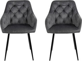 Set - 2 ks Jedálenská stolička AVENBERG LOREN, sivá