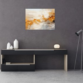 Sklenený obraz - Zlatá textúra (70x50 cm)