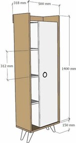Skrinka Ilgim Oak and White