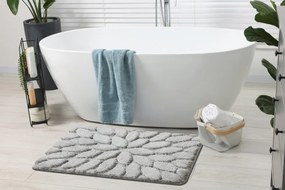 Kúpeľňový koberček SUPREME STONES kamienky, sivý