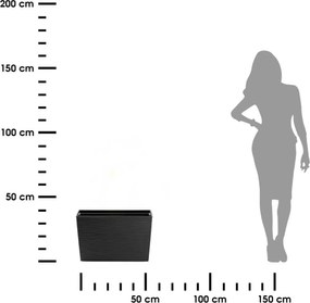 Plastový květináč Bloom Riflo 36,2x56,1 cm černý