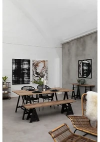 Konzolový stolík s doskou z borovicového dreva v prírodnej farbe 45x130 cm Hampstead – Premier Housewares