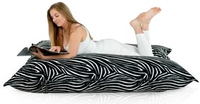 Luxusný sedací vak Zebra – XL/XXL pohodlie s divokým štýlom Veľkosť: XL