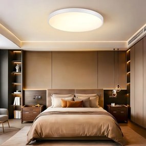 Immax NEO 07315L-LED Stmievateľné stropné svietidlo SEMPLICI 96W/230V priemer 80 cm Wi-Fi Tuya biela + diaľkový ovládač