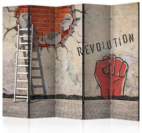 Paraván - The invisible hand of the revolution II [Room Dividers] Veľkosť: 225x172, Verzia: Obojstranný