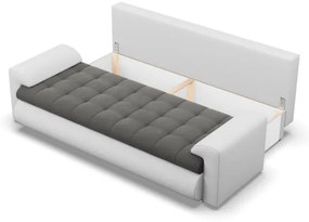 Trojmiestna rozkladacia sedačka FORESTA tmavosivá / biela