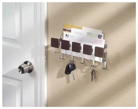 Držiak na kľúče s priehradkou na listy InterDesign Fombu