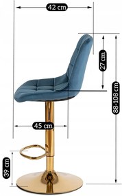 PROXIMA.store - Jedálenská barová stolička ARCOS FARBA: modrá