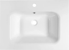 Sapho ARECA, nábytkové umývadlo, liaty mramor, 71x51,5cm, biela, AC071