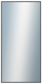 DANTIK - Zrkadlo v rámu, rozmer s rámom 50x100 cm z lišty Hliník grafit drásaná (7269224)