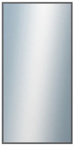 DANTIK - Zrkadlo v rámu, rozmer s rámom 50x100 cm z lišty Hliník grafit drásaná (7269224)