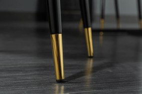 Stolička Paris dekoračné prešívanie zamatová horčicová žltá