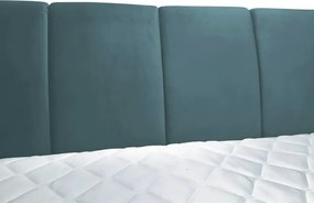 Posteľ boxspring Fresco 180x200 cm, petrolejová látka