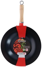 Alpina Panvica Wok s drevenou rukoväťou, 30 cm