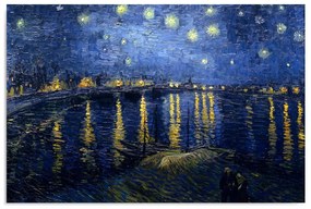 Gario Obraz na plátne Hviezdna noc nad Rhônou - Vincent van Gogh, reprodukcia Rozmery: 100 x 70 cm