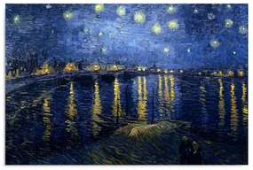 Gario Obraz na plátne Hviezdna noc nad Rhônou - Vincent van Gogh, reprodukcia Rozmery: 120 x 80 cm